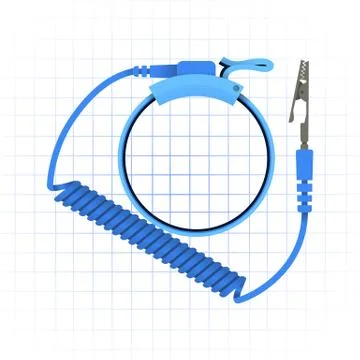 Antistatic Wrist Strap Stock Illustration