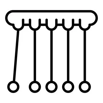 Antistress pendulum icon outline vector. Kinetic hypnosis Stock Illustration