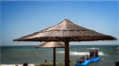 Antisun cover from a straw Stock Footage 35289783