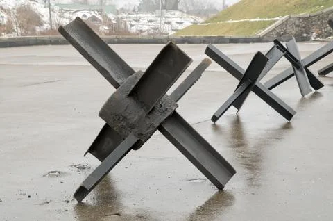 Antitank defense. Stock Photos