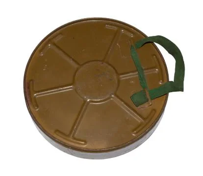 Antitank mine. back view Stock Photos