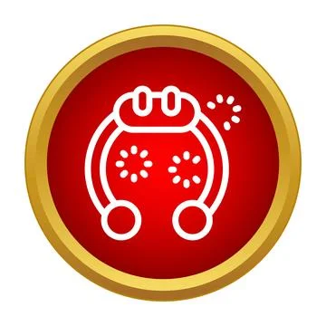 Antitoxin icon on red button representing medicine and health Stock Illustration