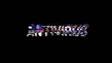 Antivirus. Animation of Text With Glitch Effect Video stock 127192522