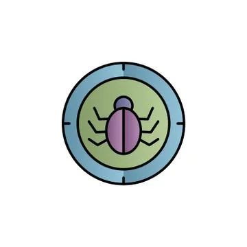 Antivirus, bug color gradient vector icon イラスト素材