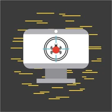 Antivirus computer program イラスト素材