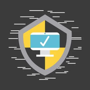 Antivirus computer program イラスト素材