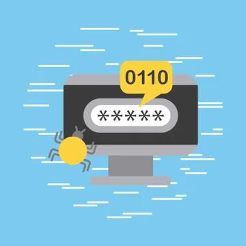 Antivirus computer program Stockillustratie