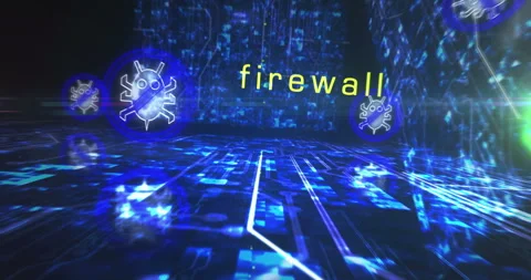 Antivirus cyber security virus detect symbols loop cyber concept Stock Footage 250805248