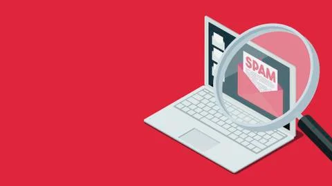 Antivirus detecting spam e-mails Illustrazione stock