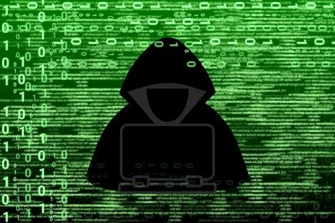 Antivirus digital technology bright background with computer code. Stock Illustration