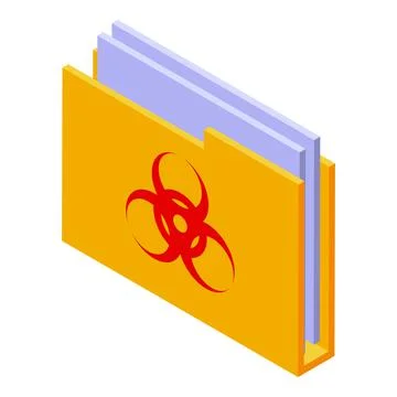 Antivirus folder icon isometric vector. Security data Stock Illustration