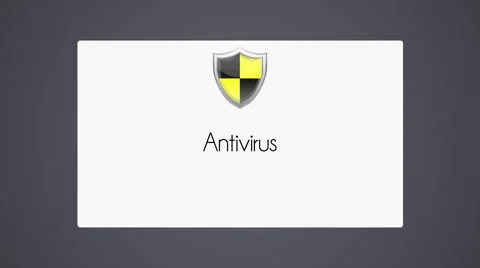 Antivirus icon Video stock 40881624