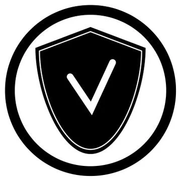 Antivirus icon shield Stock Illustration
