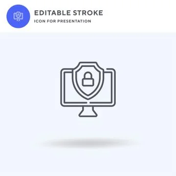Antivirus icon vector, filled flat sign, solid pictogram isolated on white, l Stock Illustration