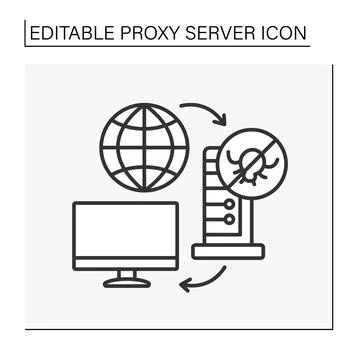 Antivirus line icon Illustrazione stock