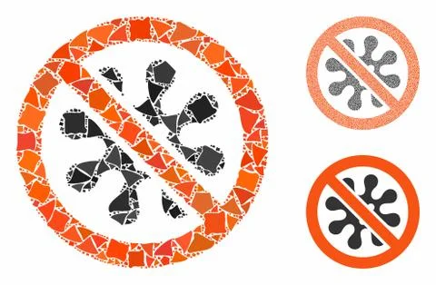 Antivirus Mosaic Icon of Rough Elements Stock Illustration