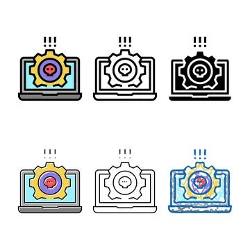 Antivirus multipack software color icon vector 库存插图