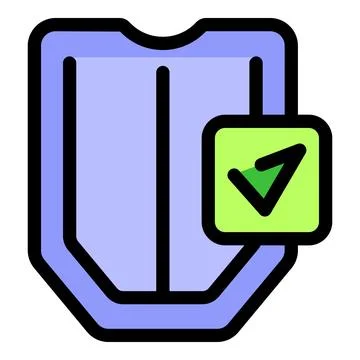 Antivirus protection showing security shield with check mark icon Stock-Illustration