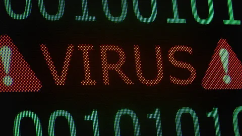 Antivirus scan software has found a virus 3D render animation Stock Footage 320399918