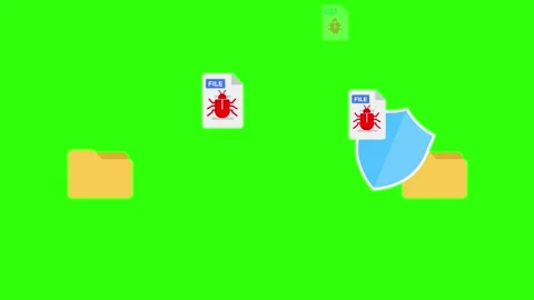 Antivirus shield animated protecting folder from computer virus bug files o.. Stock Footage 346960327