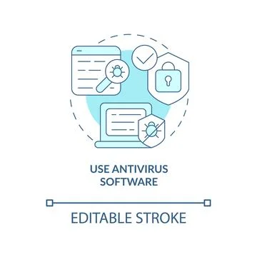 Antivirus software concept icon Stock Illustration