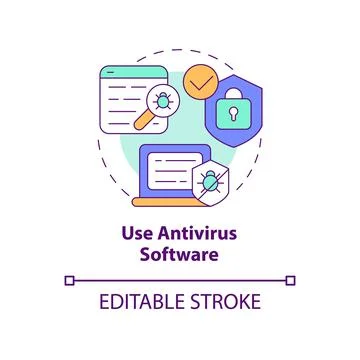 Antivirus software concept icon Stock Illustration