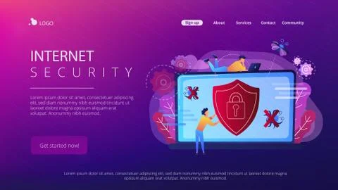 Antivirus software concept vector illustration. 库存插图