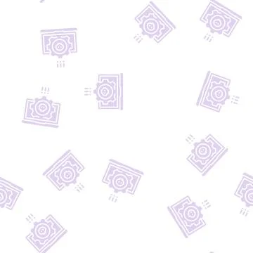 Antivirus software glyph seamless pattern Stock-Illustration