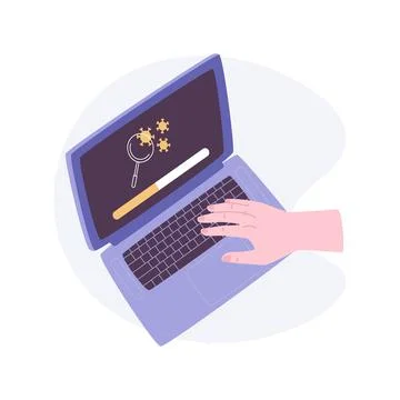 Antivirus software isolated cartoon vector illustrations. 스톡 일러스트