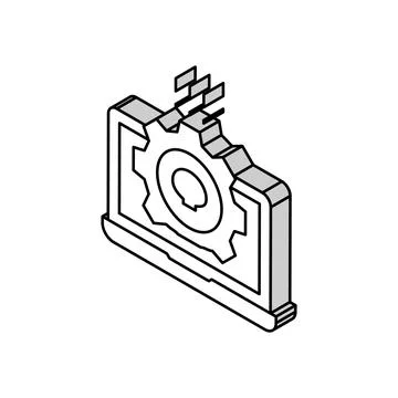 Antivirus software isometric icon vector illustration 库存插图