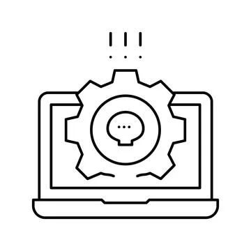 Antivirus software line icon vector illustration 库存插图