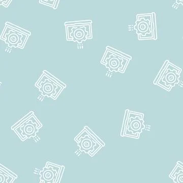 Antivirus software line seamless pattern Illustrazione stock