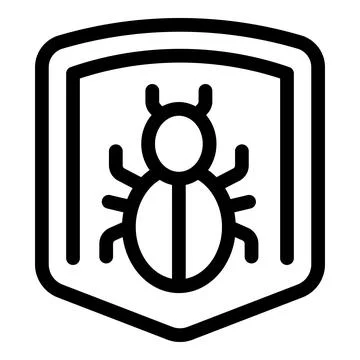 Antivirus software protecting from bug threat 库存插图