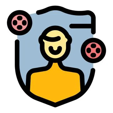 Antivirus software protecting user data and privacy with shield icon Illustrazione stock