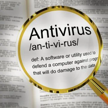 Antivirus software protection to secure a computer or system net Stock Illustration