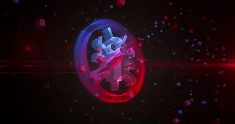 Antivirus symbol loop digital concept Stock Footage 310210236