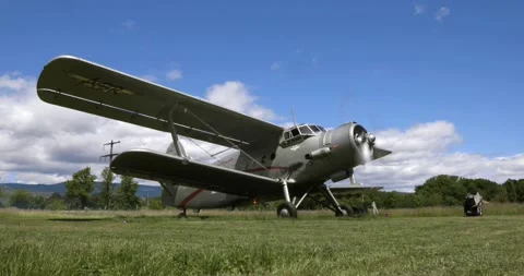 Antonov An-2, Engine Test, Antonov Suisse Romande Stock Footage 156041485