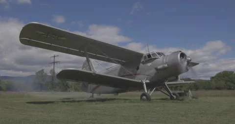Antonov An-2, Engine Test, Antonov Suisse Romande Stock Footage 156042422