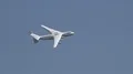 Antonov AN-225 cargo airplane curve flying HD Footage
