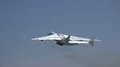 Antonov AN-225 cargo airplane flying ascent after start from runway 4k or 4k+ Resolution
