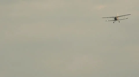 Antonov An-2R aircraft landing Stock Footage