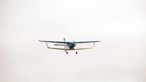 Antonov TVS-2DTS flies in the sky Stock Footage 98457161
