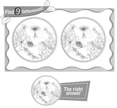 Ants 9 differences  bv Stockillustratie