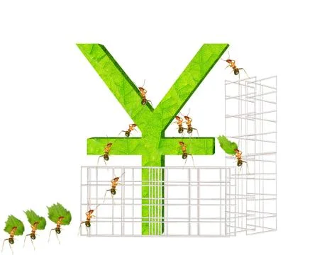 Ants and currency Stock Illustration