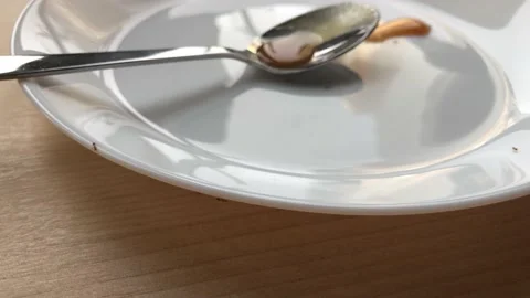 Ants crawl on a white plate Stock Footage 138677199