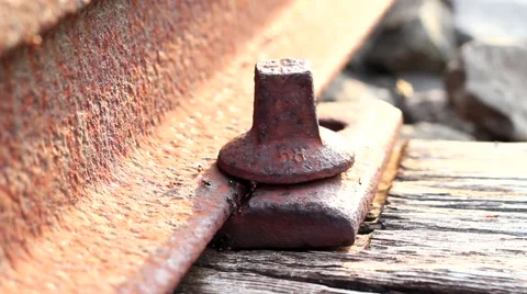 Ants over old rusty railway 스톡 동영상 42201921
