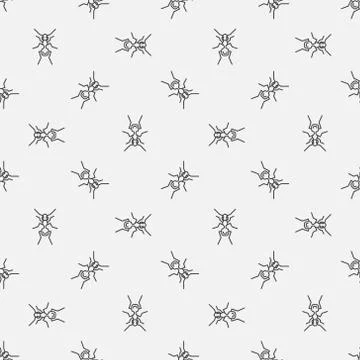 Ants seamless pattern Illustrazione stock