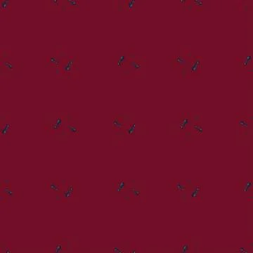 Ants seamless pattern. Insects on colorful background. Vector illustration fo Illustrazione stock