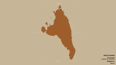 Antsiranana - Madagascar. Bounding box. Pattern Illustrazione stock