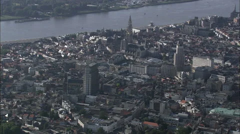 Antwerp aerial Stock Footage 65381980